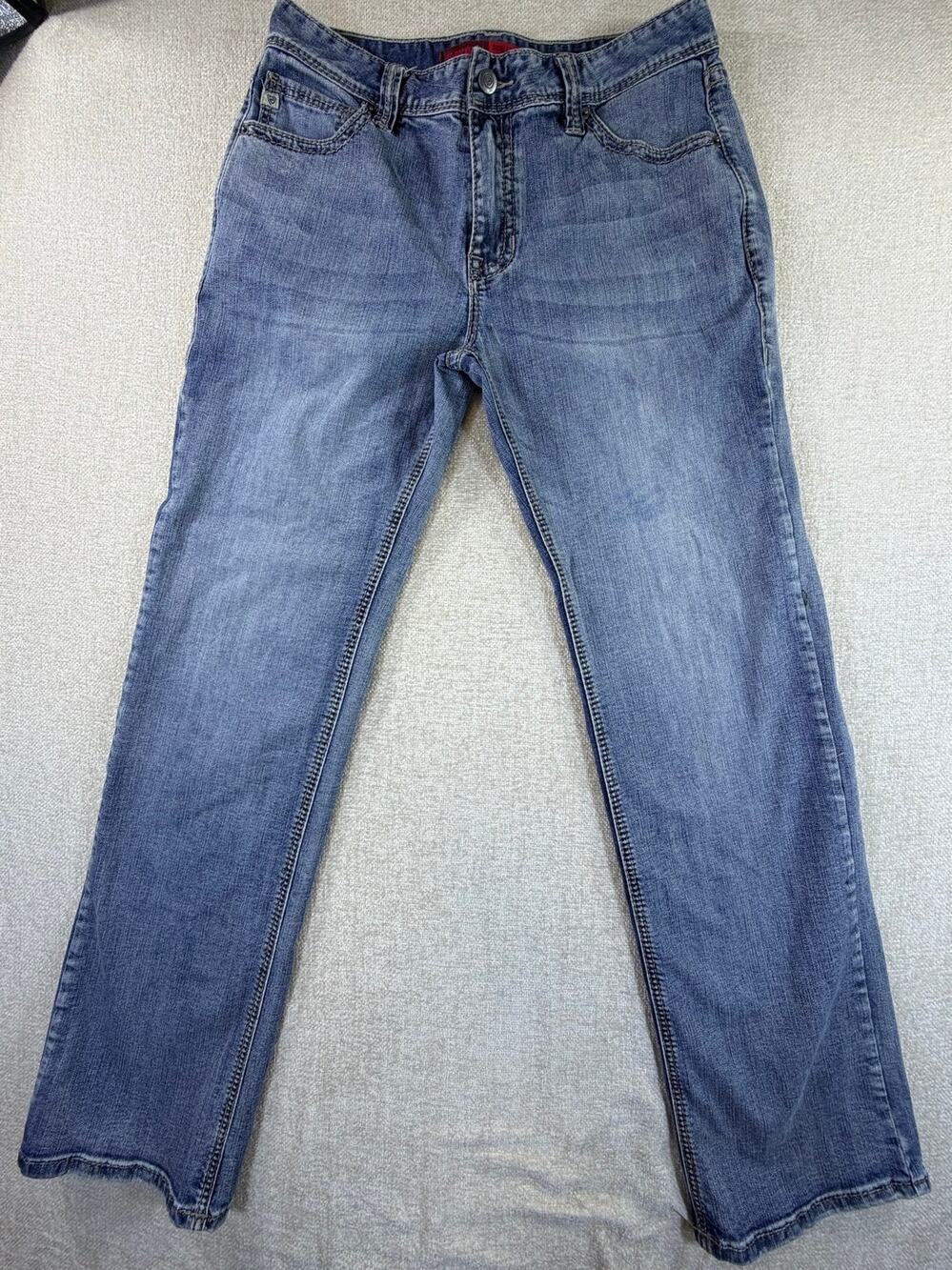 Rock & Roll Denim Men's 34x36 Blue Double Barrel Relaxed Straight Western Jeans
